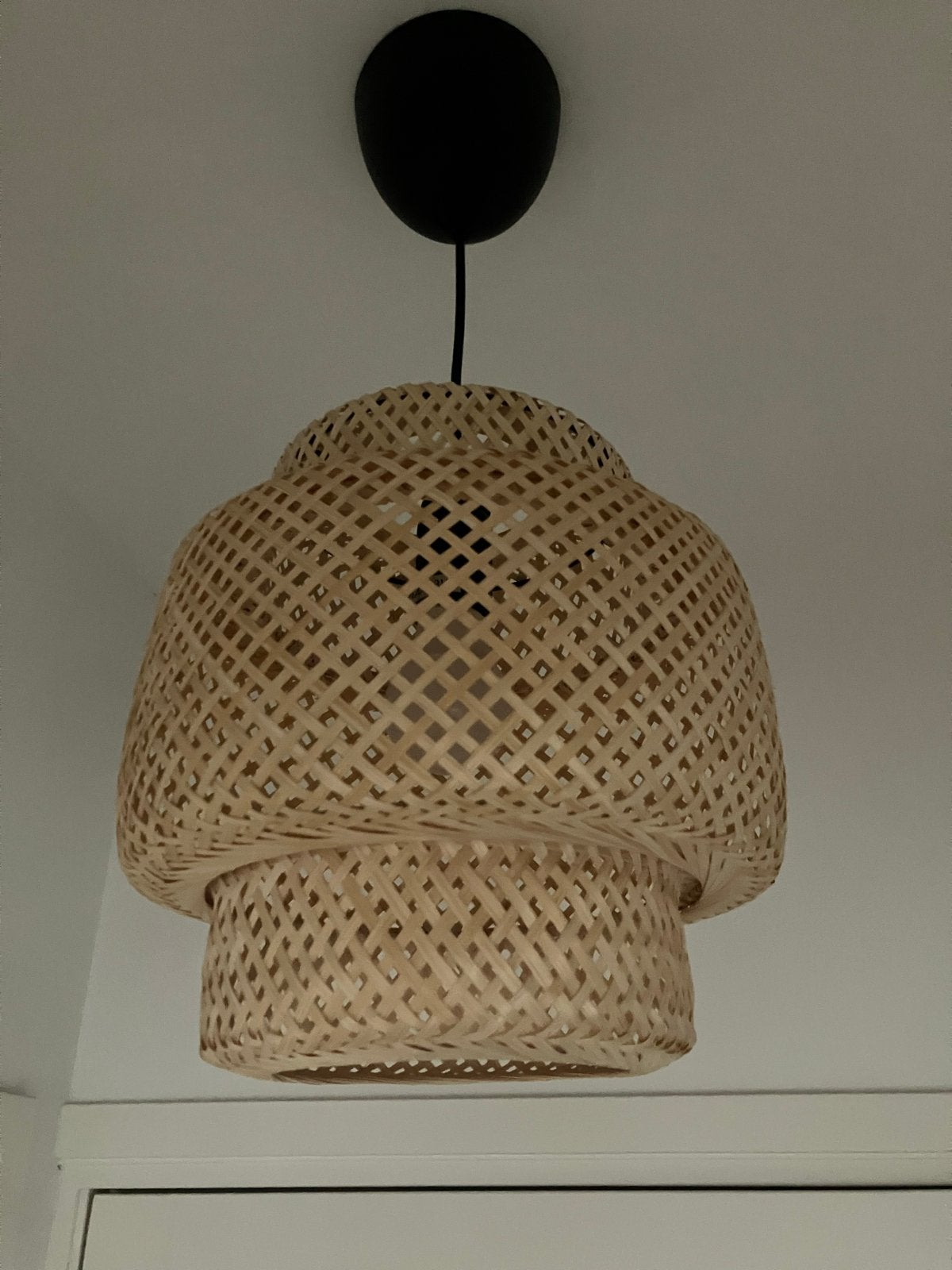 IKEA Sinnerlig hanglamp - Bamboe, Ophalen, Zo goed als nieuw, Natuurlijk materiaal, E27 (groot)