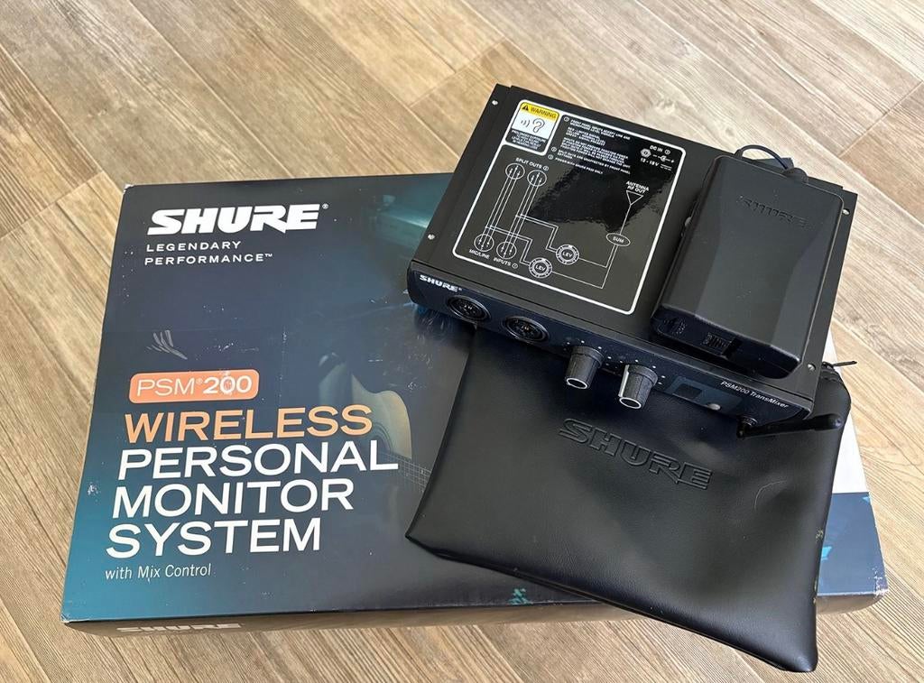 Shure PSM200 Draadloos in-ear systeem (842 - 865 MHz), Muziek en Instrumenten, Microfoons, Ophalen of Verzenden, Zo goed als nieuw