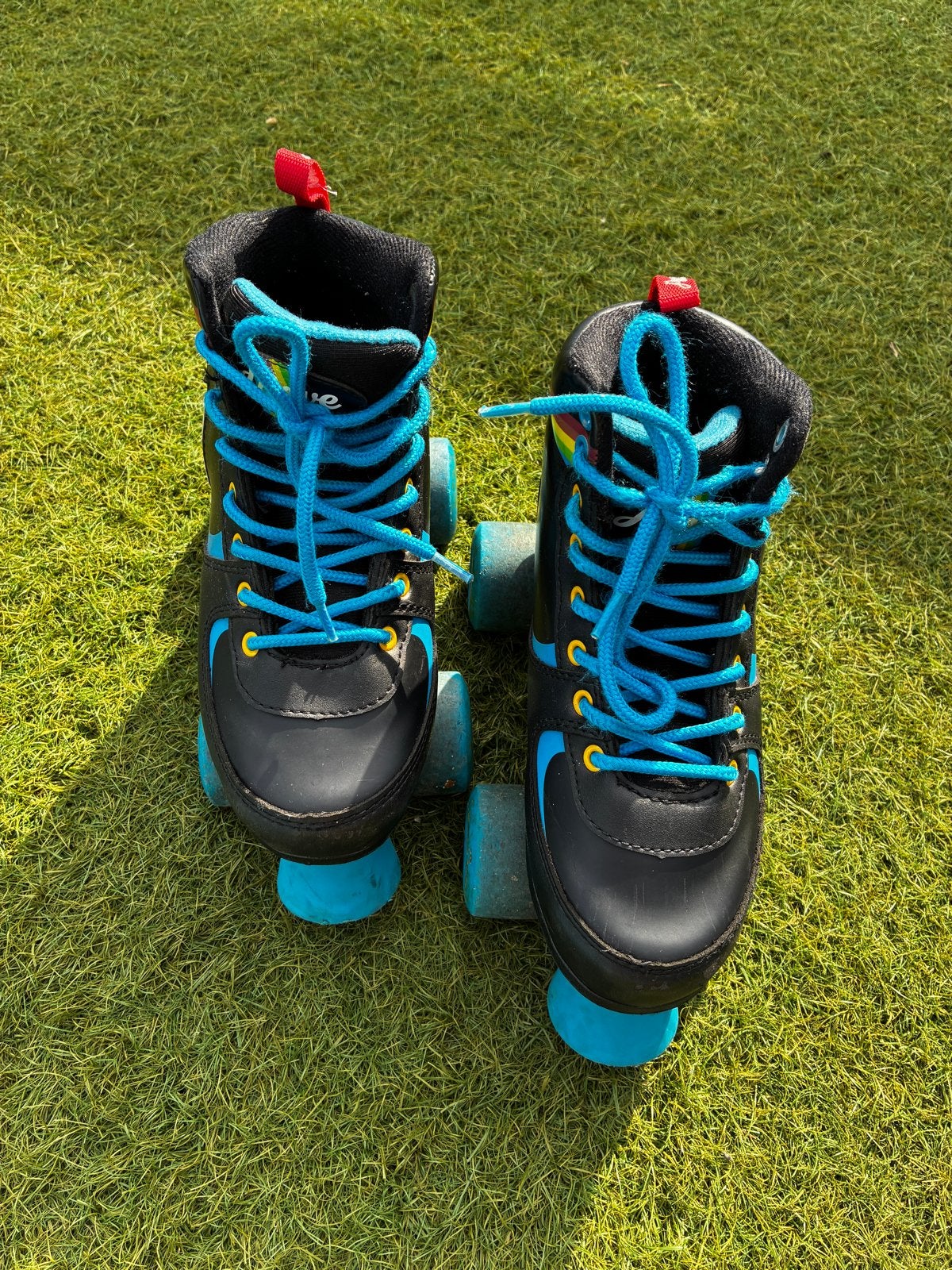 Power Rollerblade Regenboog Rolschaatsen Maat 33-34, Ophalen of Verzenden, Verstelbaar, Gebruikt, Kinderen