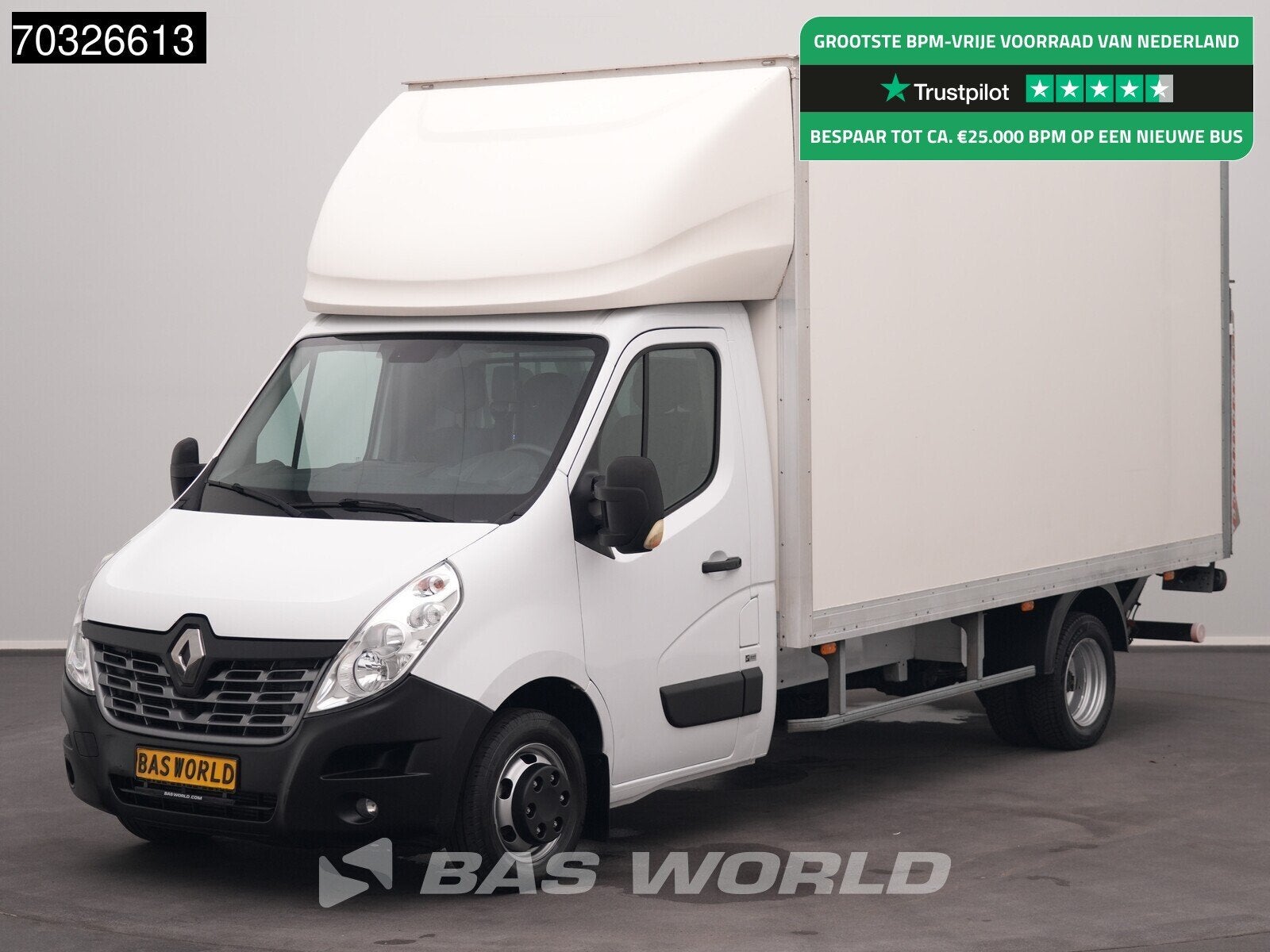 Renault Master 165PK Laadklep Dubbellucht Bakwagen Airco Cru, Stof, Gebruikt, Euro 6, 4 cilinders