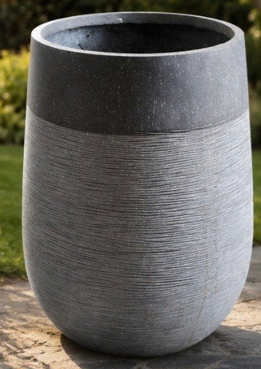 Mooie grote pot 70 cm hoog, Tuin en Terras, Bloempotten, Ophalen, Steen, 40 cm of meer, Rond