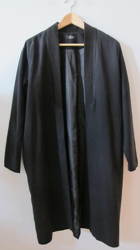 Black long jacket, Ophalen of Verzenden, Zo goed als nieuw, Maat 36 (S), Zwart