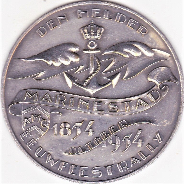 DEN HELDER MARINESTAD EEUWFEEST OCTOBER 1854 - 1954, Postzegels en Munten, Penningen en Medailles, Ophalen of Verzenden, Overige materialen