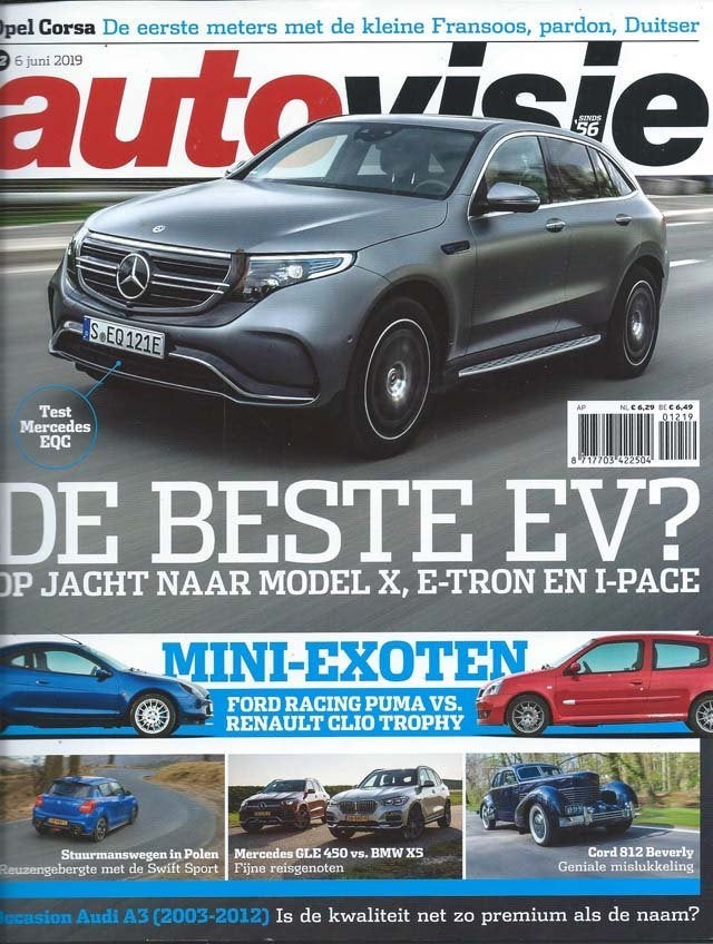 Autovisie 12 2019 : Mercedes EQC / GLE - Suzuki Swift Sport, Ophalen of Verzenden, Gelezen, Algemeen