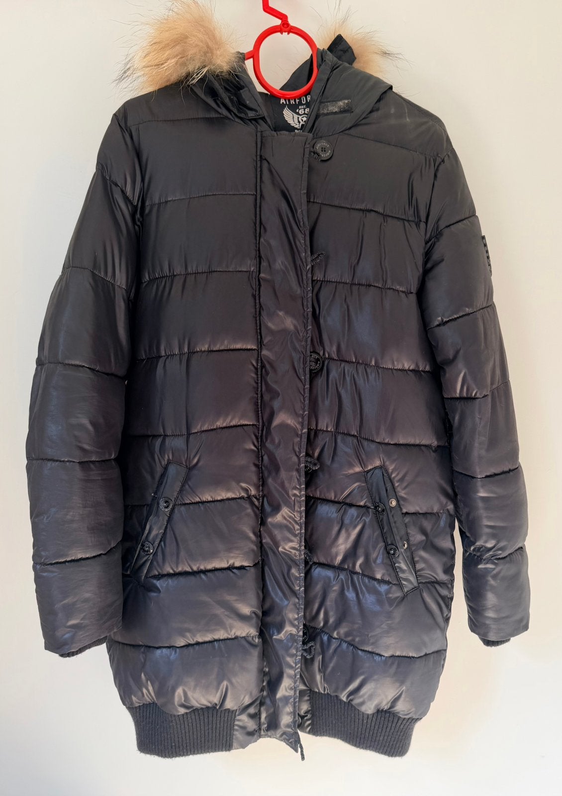 Airforce winterjas mt L, Ophalen of Verzenden, Gedragen, Maat 42/44 (L), Zwart