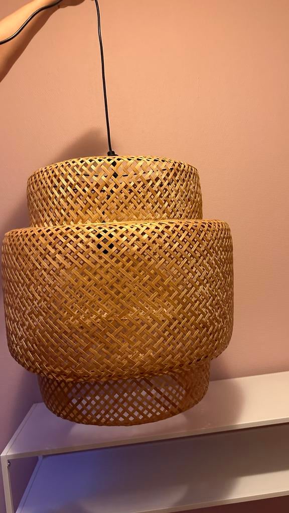 IKEA Sinnerlig hanglamp bamboe - Zeer goede staat, Ophalen, Zo goed als nieuw, Hout, 50 tot 75 cm