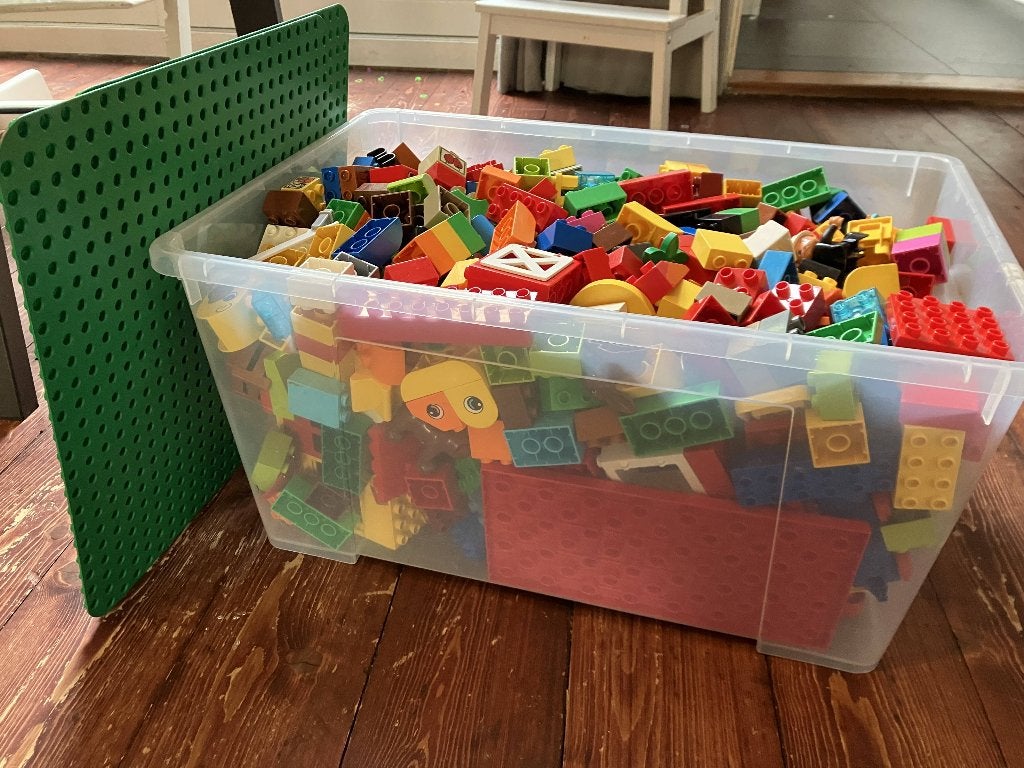 Grote bak LEGO DUPLO – 9,1 kg inclusief bouwplaten en sets, Kinderen en Baby's, Ophalen, Overige thema's, Overige typen, Duplo