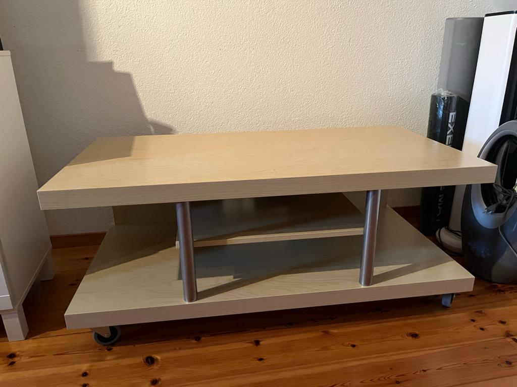 Praktisch TV meubel met wieltjes - 117x59x50 cm, Ophalen, Gebruikt, 100 tot 150 cm, Minder dan 100 cm
