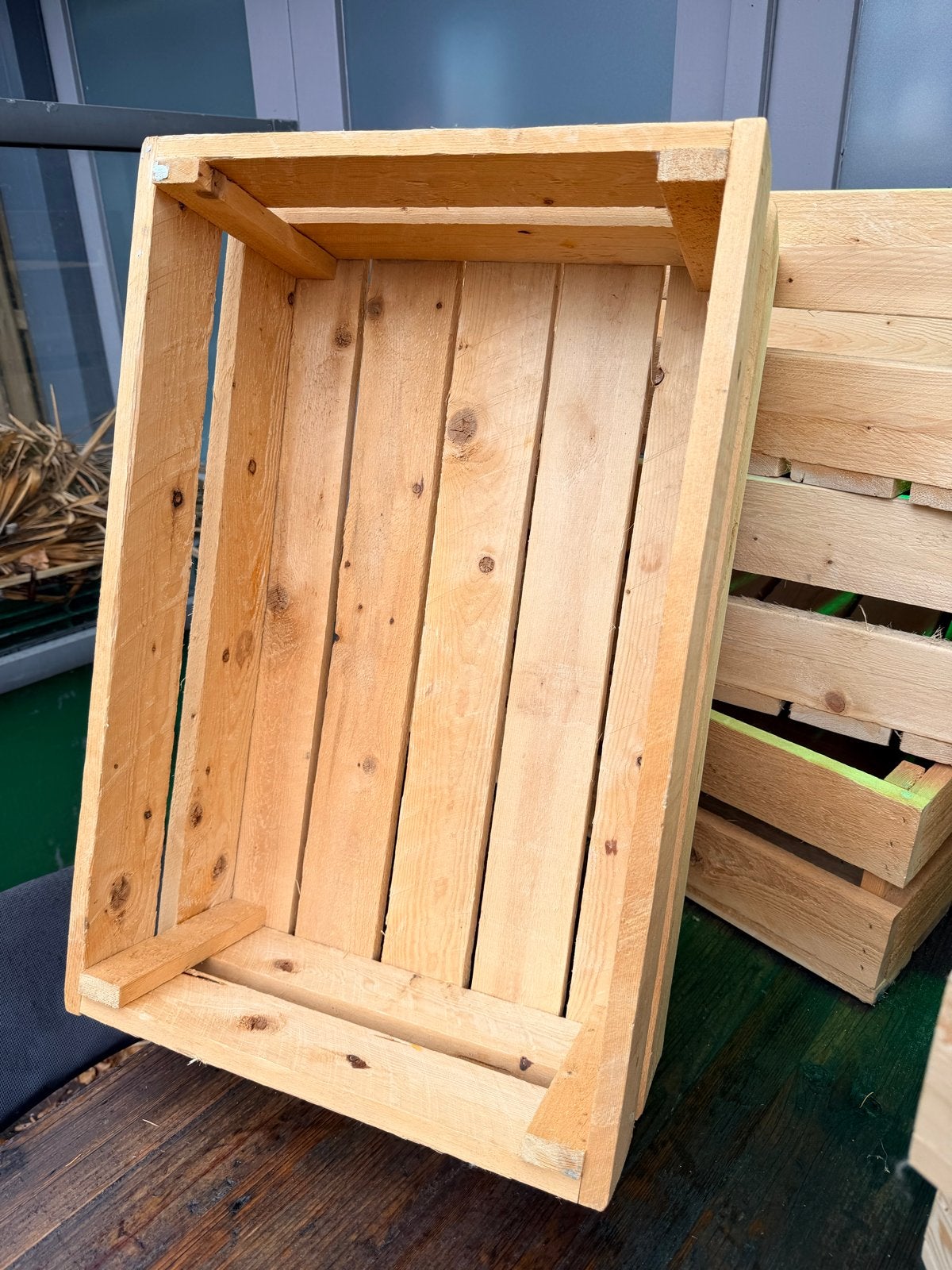 Houten kratten - Ideaal voor decoratie of opslag, Huis en Inrichting, Ophalen, Minder dan 50 cm, Gebruikt, 50 tot 100 cm