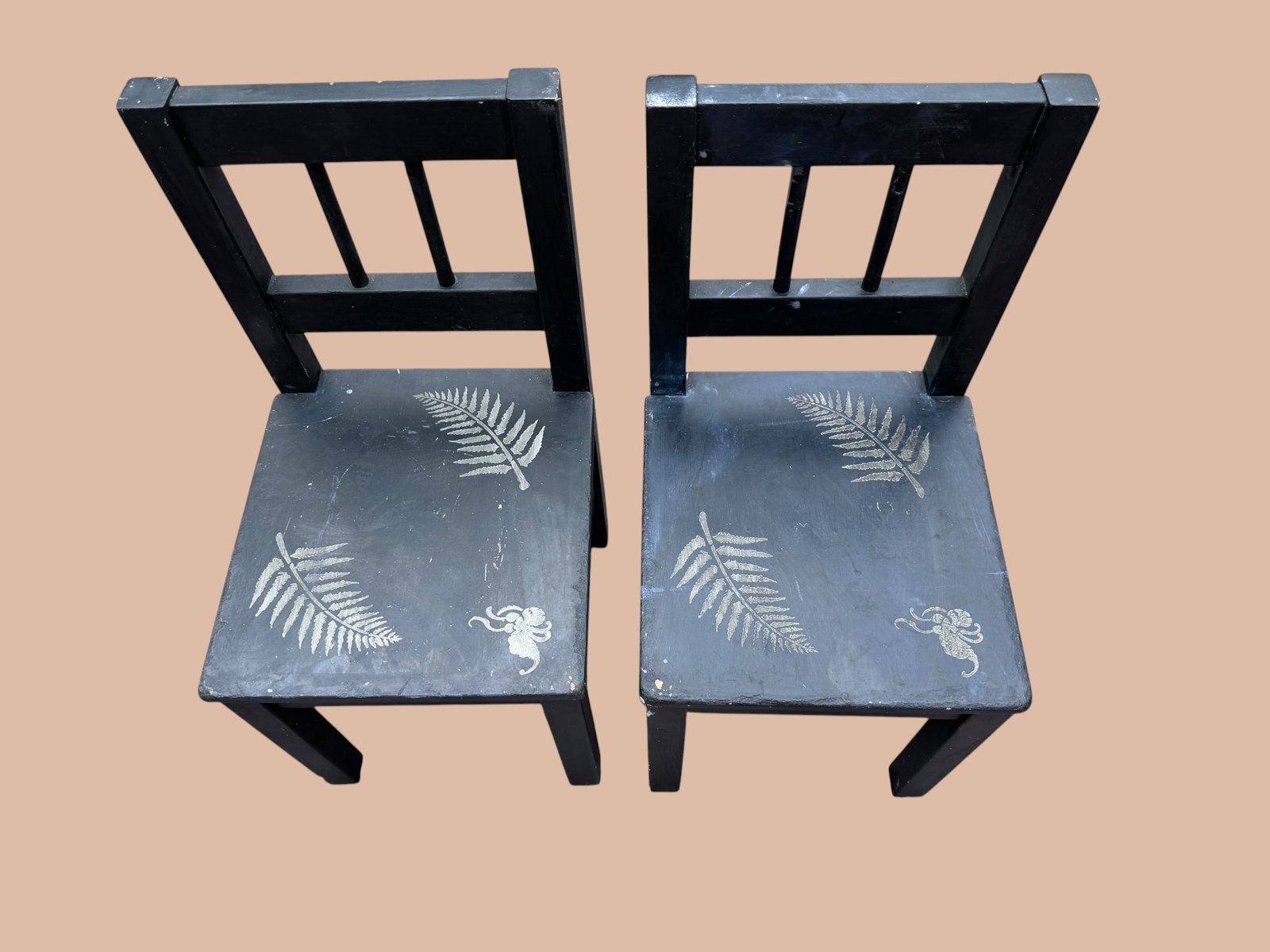 Set van 2 Zwarte Kinderstoeltjes IKEA Gulliver, Kinderen en Baby's, Kinderstoelen, Ophalen of Verzenden, Gebruikt, Overige typen