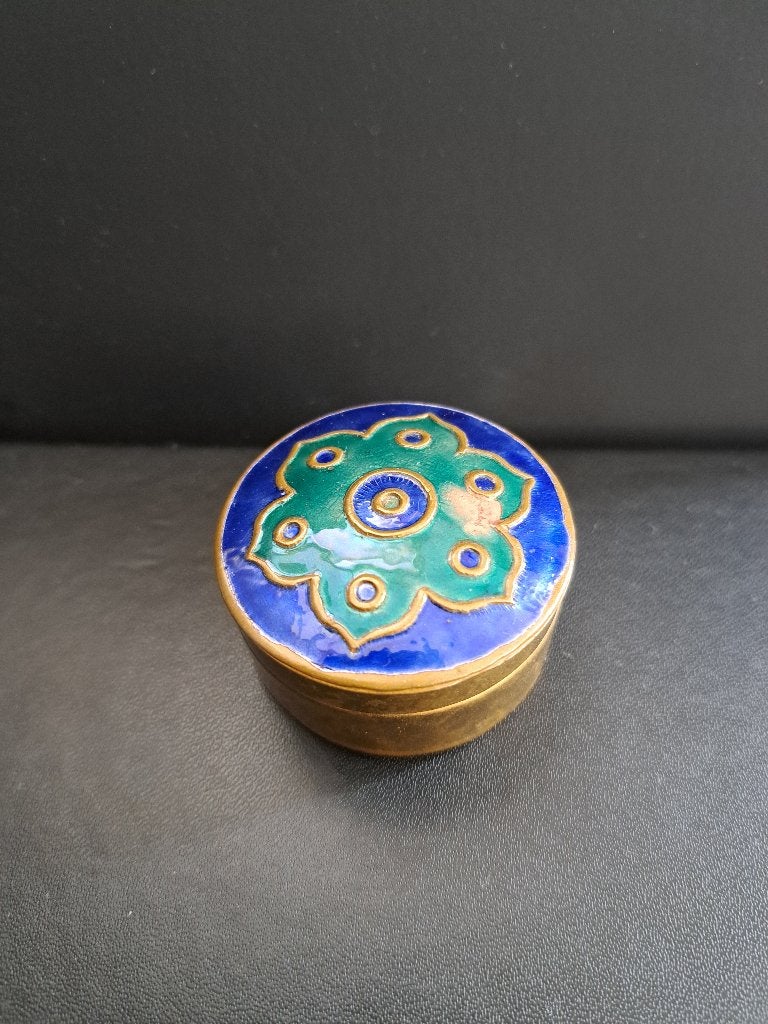 Messing klein doosje, Antiek en Kunst, Curiosa en Brocante, Ophalen of Verzenden