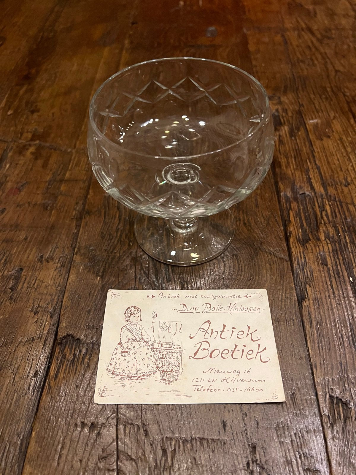 Decoratief glazen schaaltje met certificaat, Antiek en Kunst, Antiek | Glas en Kristal, Ophalen of Verzenden