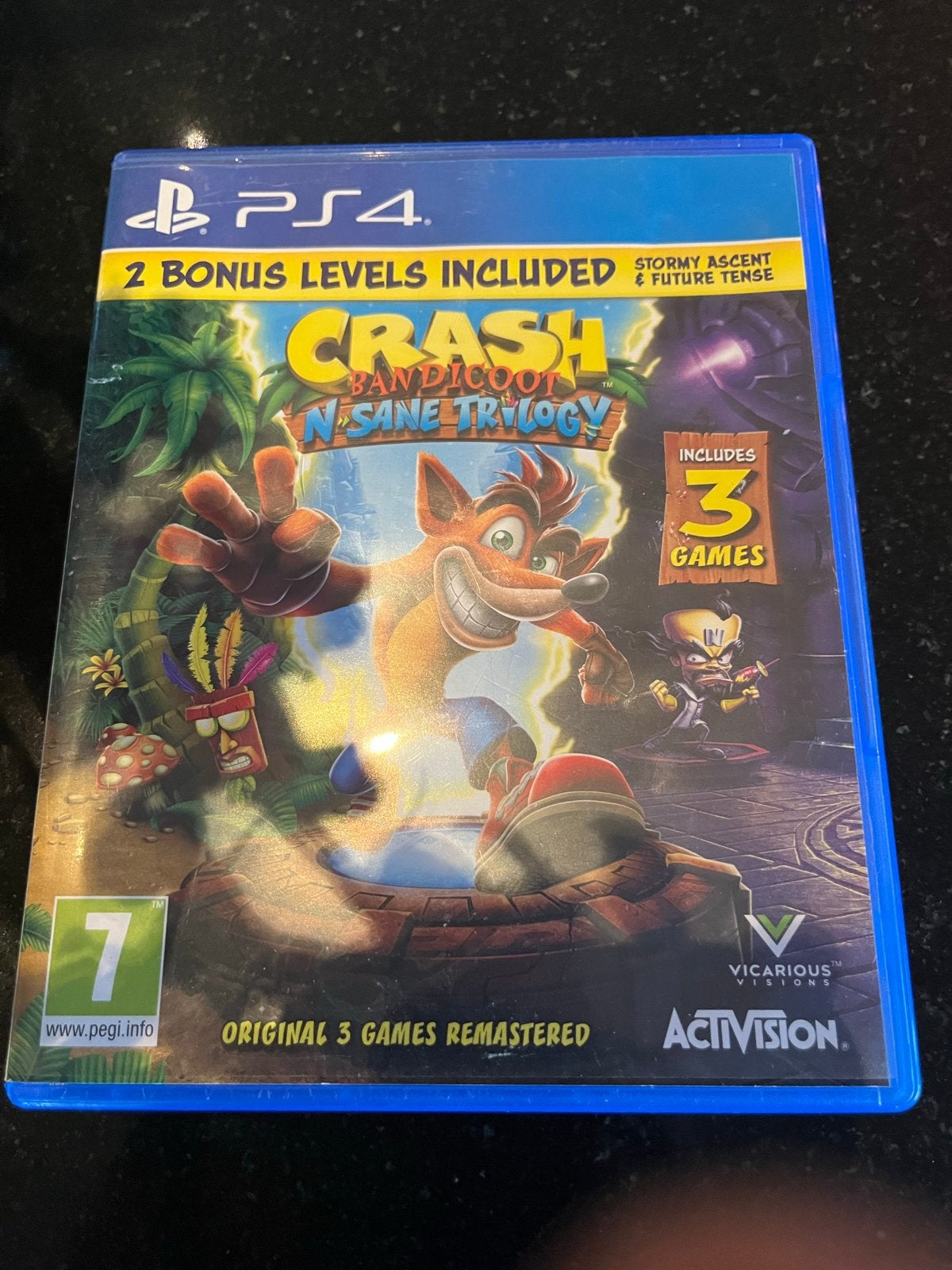 Crash Bandicoot N. Sane Trilogy PS4 (3 games), 1 speler, Ophalen of Verzenden, Zo goed als nieuw, Platform