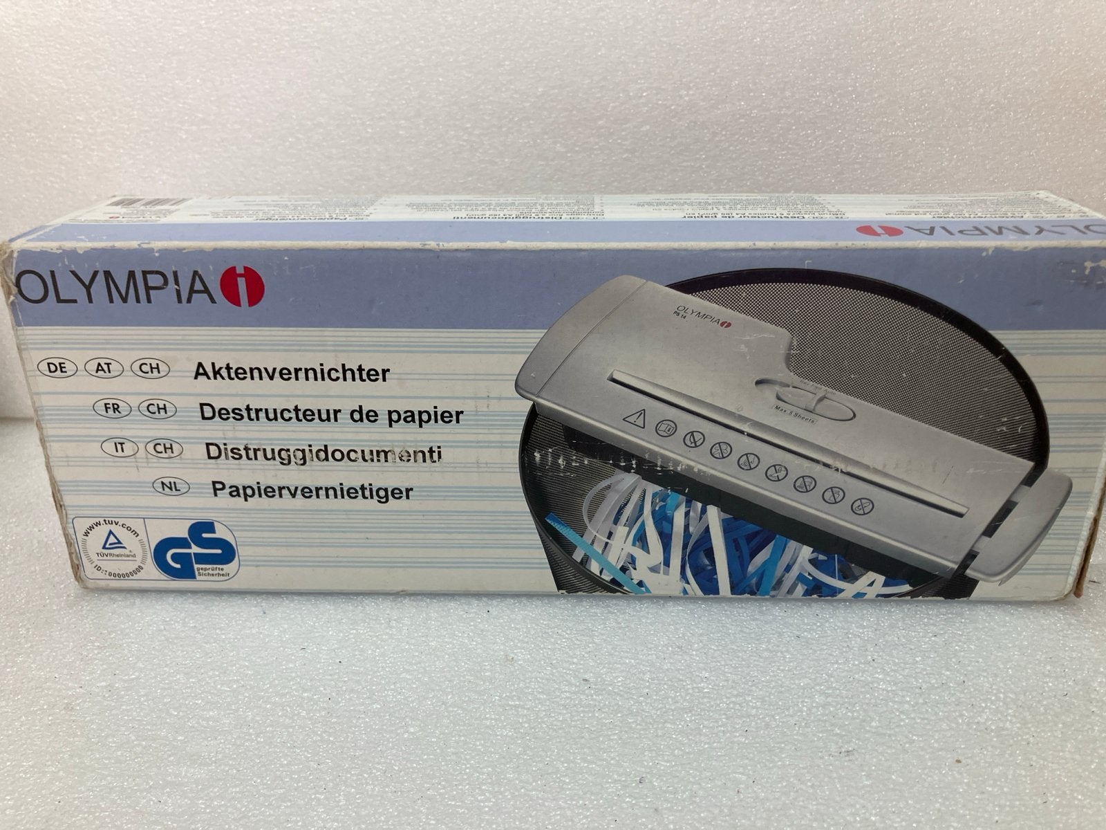 Olympia PS 14 Papierversnipperaar - Compact en Efficiënt, Ophalen of Verzenden, Gebruikt