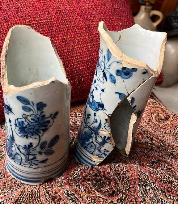 Bodemvondst…18e/19e eeuwse Vazen - Beerput Delft, Ophalen of Verzenden