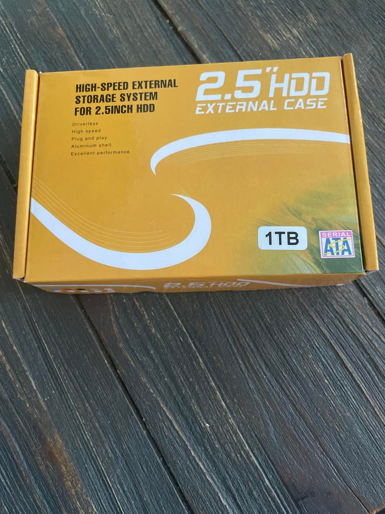 Externe 2.5" HDD Behuizing 1TB SATA USB 3.0, Computers en Software, Harde schijven, Nieuw, Server, Extern, HDD, SATA, Ophalen of Verzenden