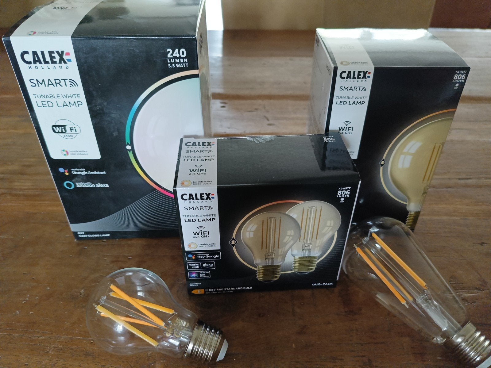 6 x smart LED lampen, Ophalen of Verzenden, Zo goed als nieuw, E27 (groot), Led-lamp
