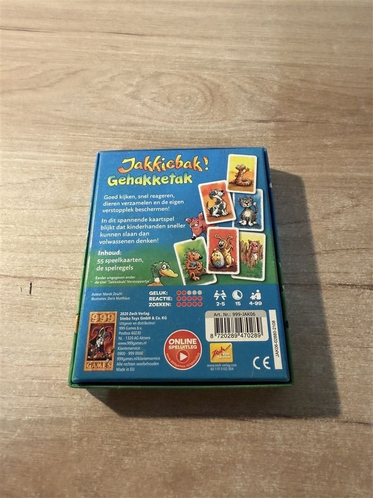 jakkiebak gehakketak - 999 games - s6440, Verzenden, Zo goed als nieuw