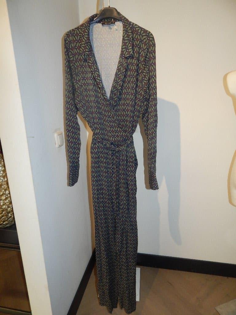 King Louie broek pak jumpsuit helemaal in print Als Nieuw 40