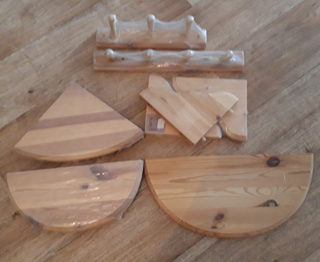 Kapstok 2  Wandplank 2  Hoekplank 1, Wandkapstok, Nieuw, Ophalen of Verzenden, Minder dan 100 cm