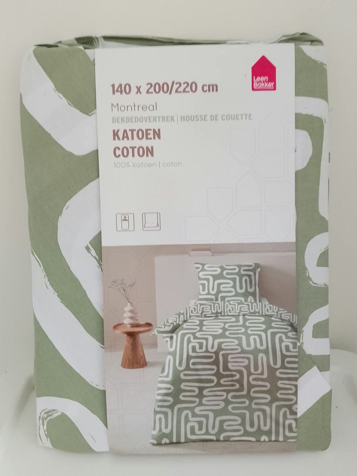 Nieuw Leen Bakker Dekbedovertrek Montreal Katoen 140x200/220, Inclusief kussenslopen, Eenpersoons, Dekbedovertrek, Katoen