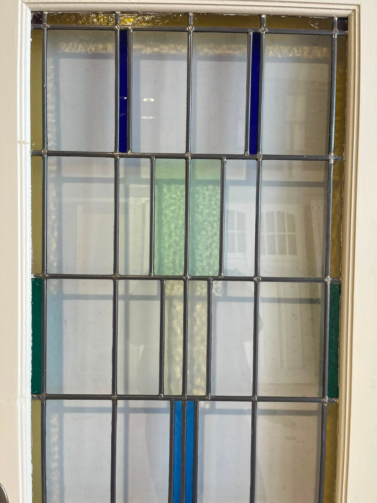 Antieke ensuite schuifdeuren glas in lood kleur 212 x 155, Gebruikt, 120 cm of meer, Binnendeur, Ophalen of Verzenden