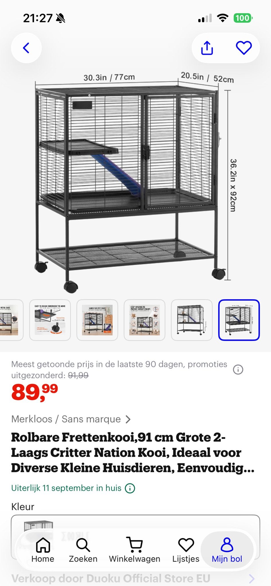 Fretten/ratten kooi te koop, Dieren en Toebehoren, Ophalen, Kooi, Eekhoorn, Zo goed als nieuw