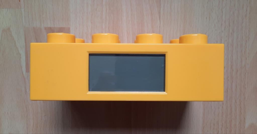 LEGO Wekker Geel - Digitale Klok in LEGO Steen Vorm, Ophalen, Gebruikt, Digitaal, Wekker of Tafelklok