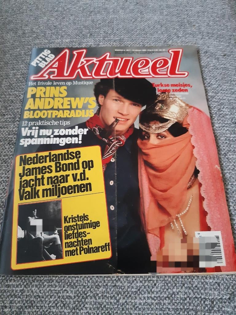 7.Aktueel 1983. Prins Andrew. Sylvia Kristel. Turkse meisjes, Verzamelen, Ophalen of Verzenden, 1980 tot heden, Tijdschrift