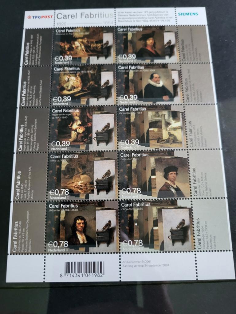 Postzegels Nederland: Carel Fabritius, Veluwe, Bloemen, Postzegels en Munten, Ophalen of Verzenden