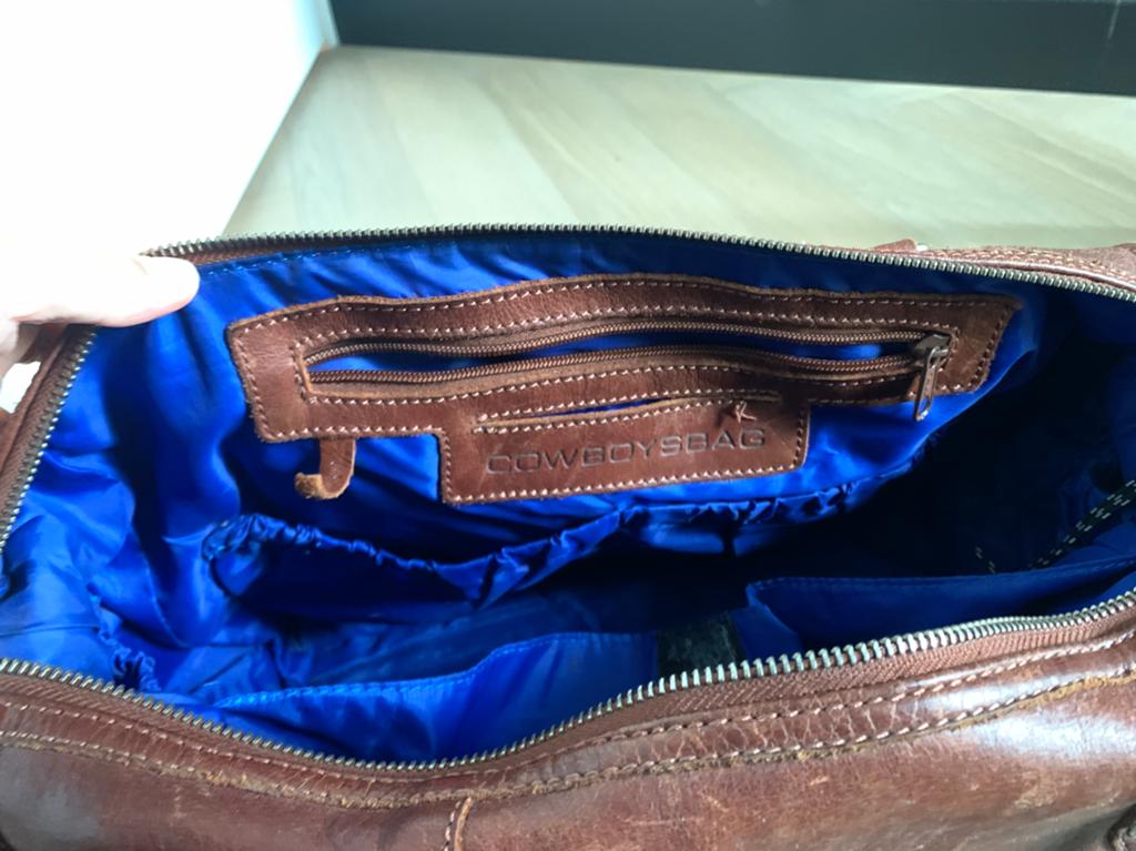 Leren luiertas van cowboysbag, Kinderen en Baby's, Luiertassen, Ophalen of Verzenden, Zo goed als nieuw, Schoudertas
