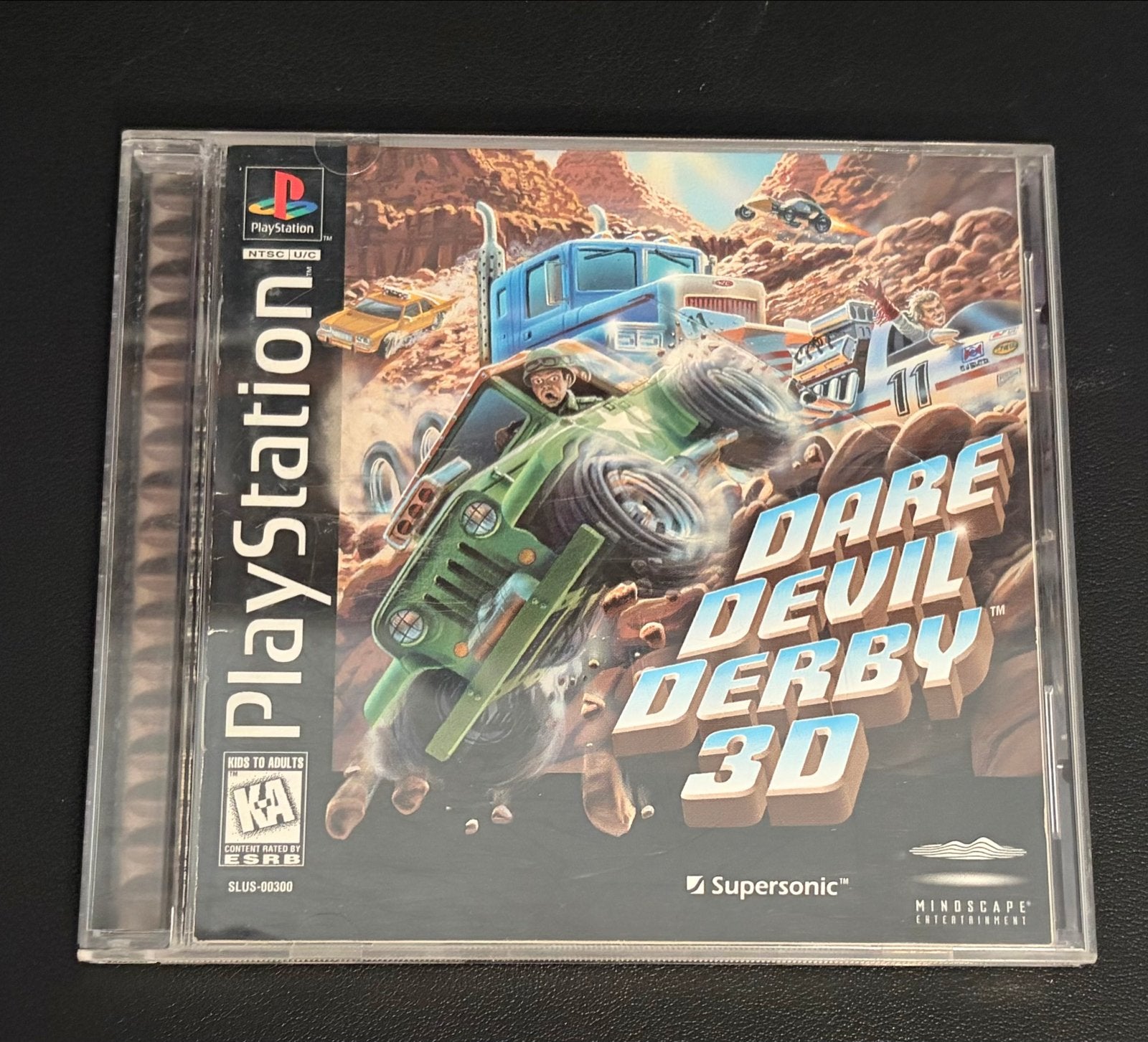Dare Devil Derby 3D - PlayStation 1 (NTSC/UC,), Gebruikt, 1 speler, Racen en Vliegen, Ophalen of Verzenden