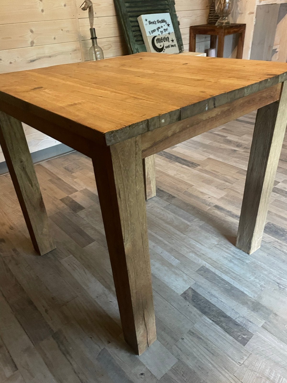 Teak houten tafel 80x80x70 cm, Ophalen, Gebruikt, 50 tot 100 cm, 50 tot 100 cm