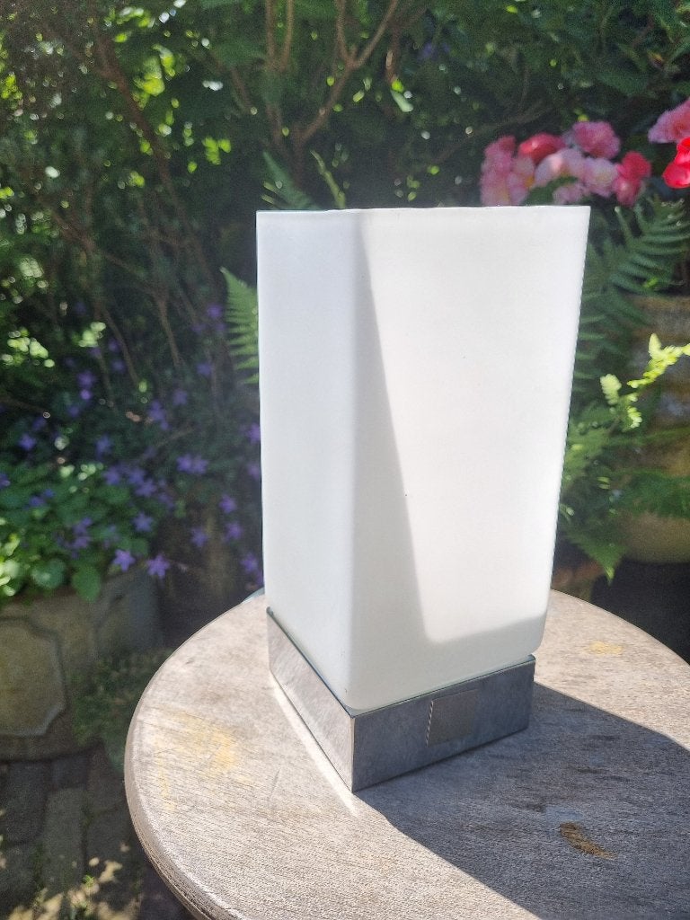Jan des Bouvrie tafellamp glas touch dimmer, Gebruikt, Overige merken, 25 cm, E14 (klein)