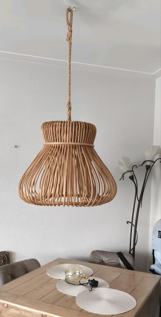 hanglamp van puur en onbewerkt Kobu rotan 60 cm breed, Ophalen, Nieuw, Hout, Bohemian Landelijk Scandinavische