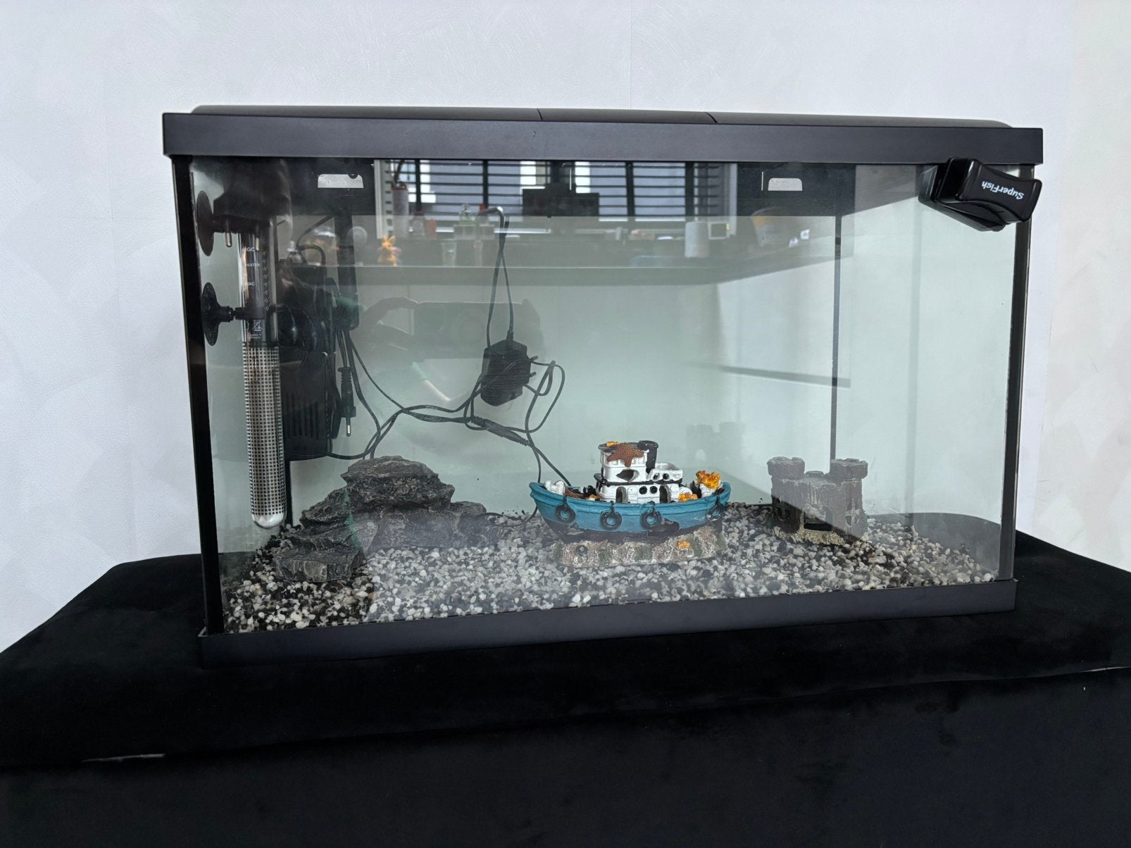Mooie complete aqarium 57L, Dieren en Toebehoren, Ophalen, Inclusief deksel, Gebruikt, Leeg aquarium