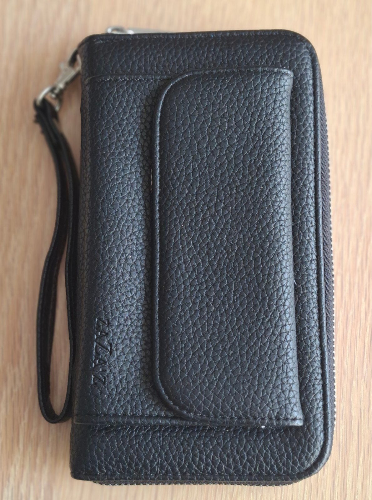 Zwarte Zaza Portemonnee met Telefoonvak - 19x11 cm, Ophalen of Verzenden, Nieuw, Zwart, Overige merken