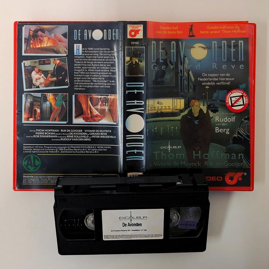 De Avonden (1989) VHS Videoband, Ex Rental, Cd's en Dvd's, VHS | Film, Gebruikt, Drama, Vanaf 16 jaar, Ophalen of Verzenden