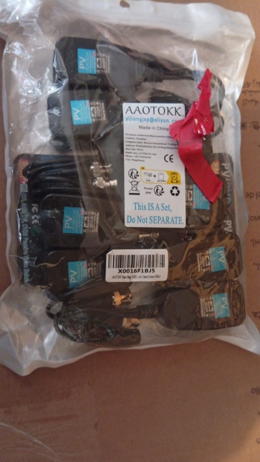 AAOTOKK Video Balun Set voor CCTV Camera's (Nieuw), Ophalen of Verzenden, Nieuw, Binnencamera