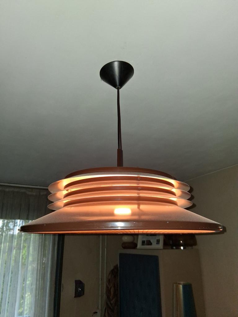 Scandinavische UFO lamp, Ophalen of Verzenden, Gebruikt, Kunststof, Vintage