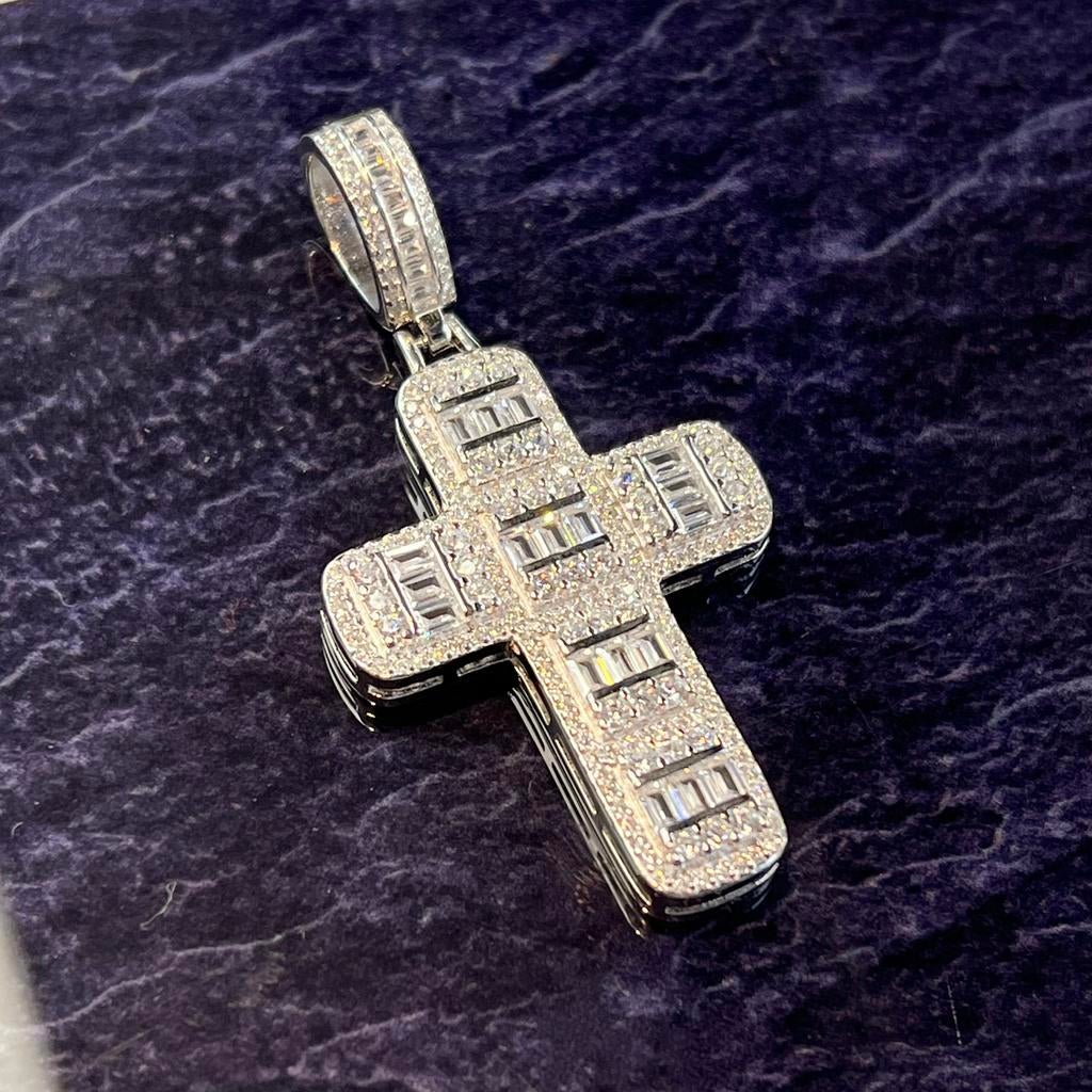 Silver 925 kruis kettinghanger zilver, Ophalen of Verzenden, Zo goed als nieuw, Goud, Kruis of Symbool
