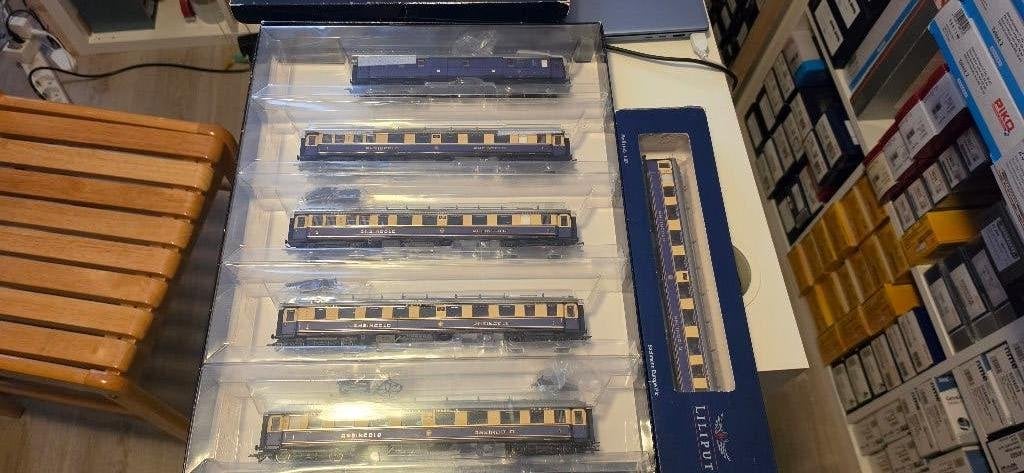 Liliput rheingold DRG +licht, Hobby en Vrije tijd, Modeltreinen | H0, Treinset, Gelijkstroom, Verzenden, Analoog