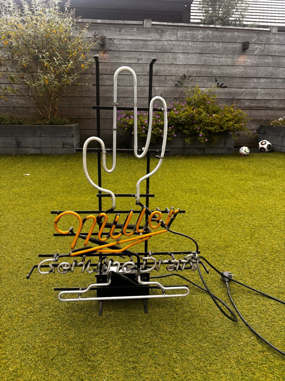 Miller Genuine Draft Neon Reclame Cactus, Overige merken, Gebruikt, Meerkleurig, Vintage