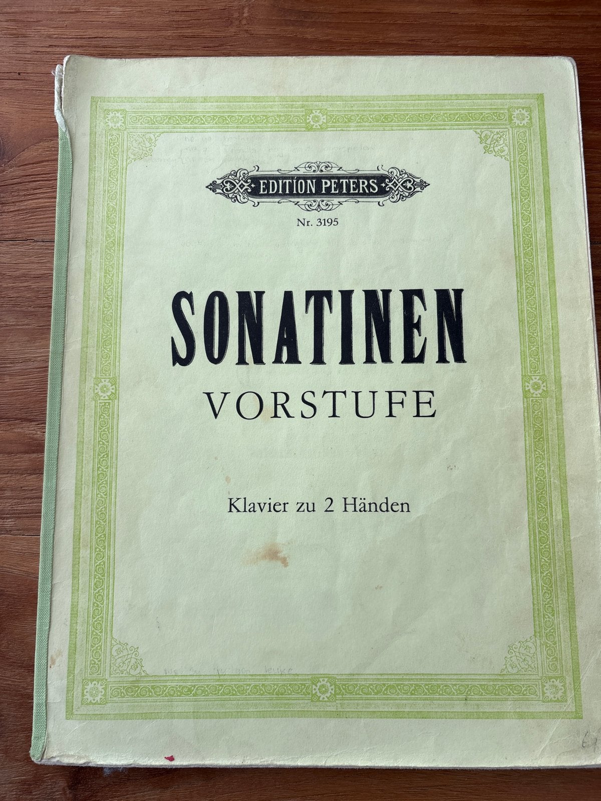Sonatinen Vorstufe - Klavier zu 2 Händen - Edition Peters, Gebruikt, Klassiek, Les of Cursus, Ophalen of Verzenden