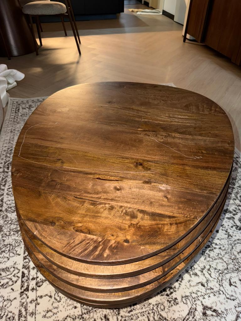 Mango hout Salon Tafel, Ophalen, Rond, 50 tot 100 cm, Minder dan 50 cm