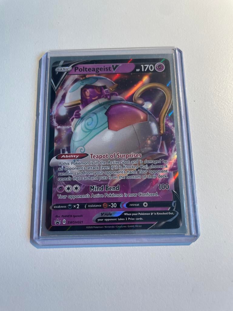Polteageist V Pokémon kaart SWSH021, Verzenden, Gebruikt, Losse kaart, Foil