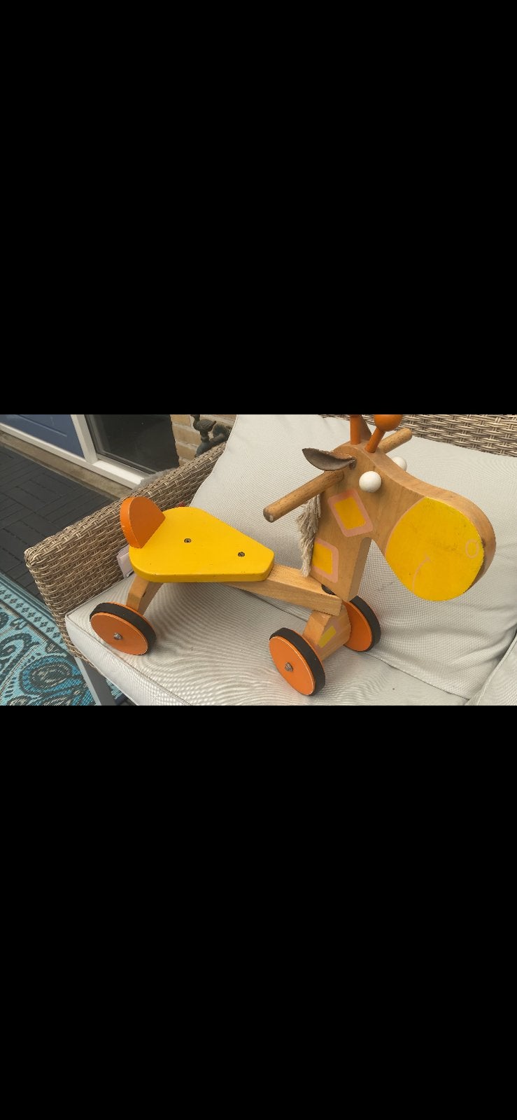 Houten loopfiets dier, Ophalen, Gebruikt