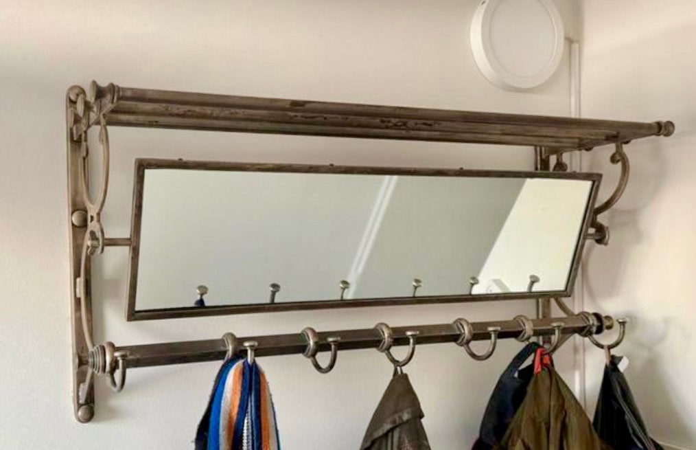 Eichholtz metalen wandkapstok met spiegel, Zo goed als nieuw, Minder dan 100 cm, Metaal, Ophalen