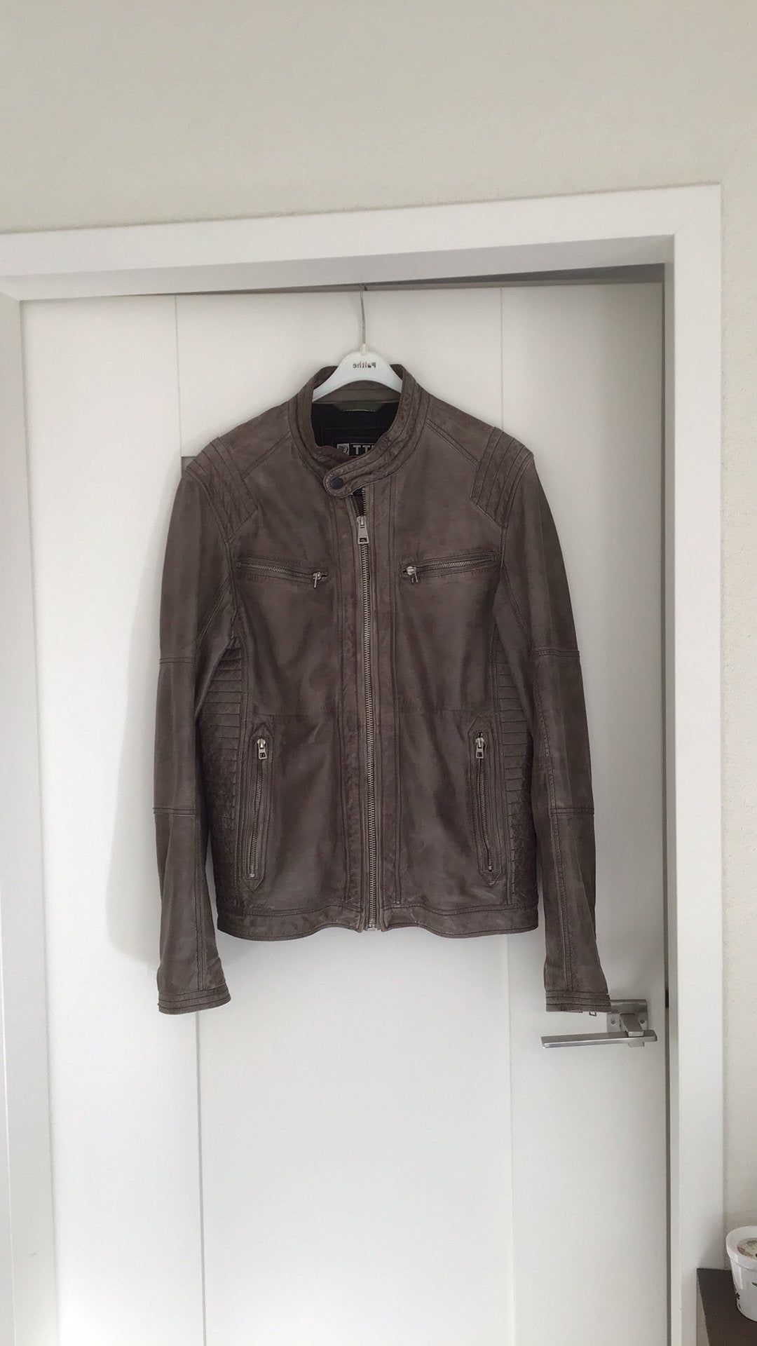 Leren bikerjack Tom Tailor Denim maat M, Ophalen of Verzenden, Zo goed als nieuw, Maat 48/50 (M)