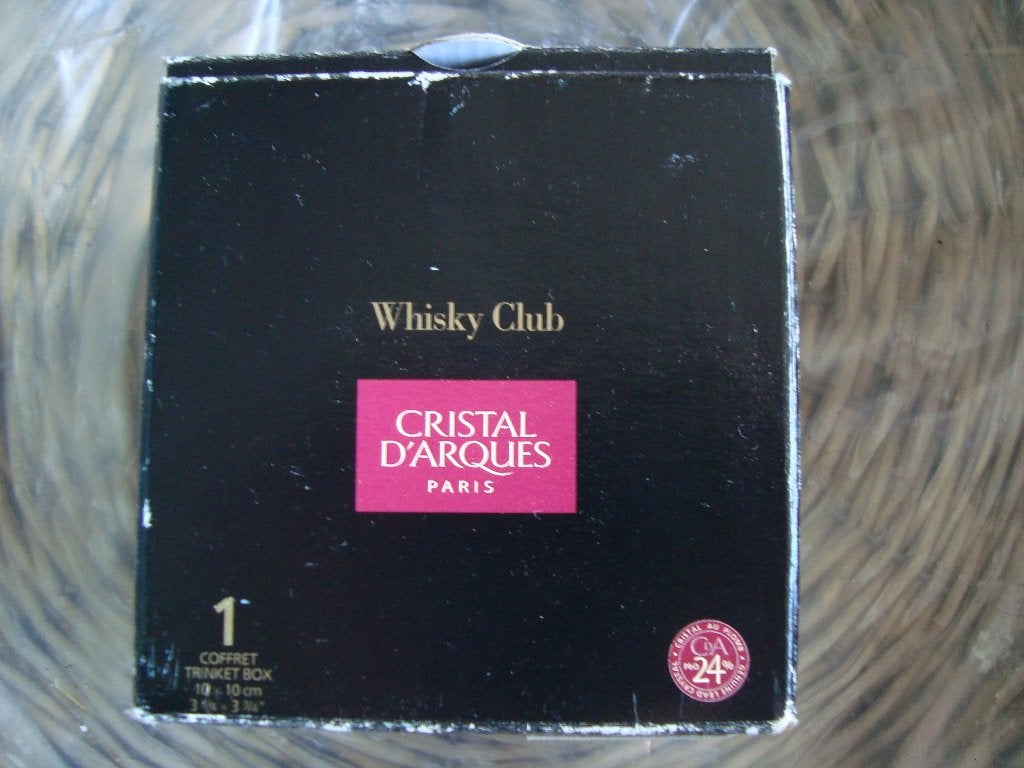 Kristal schaal met deksel whisky club nieuw, Antiek en Kunst, Ophalen of Verzenden